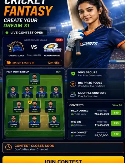 Rs9 (rs9 apk) fantasy cricket & matchday visual 3